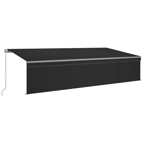 Tenda da Sole Retrattile Manuale con LED 6x3 m Antracite - Foto 1