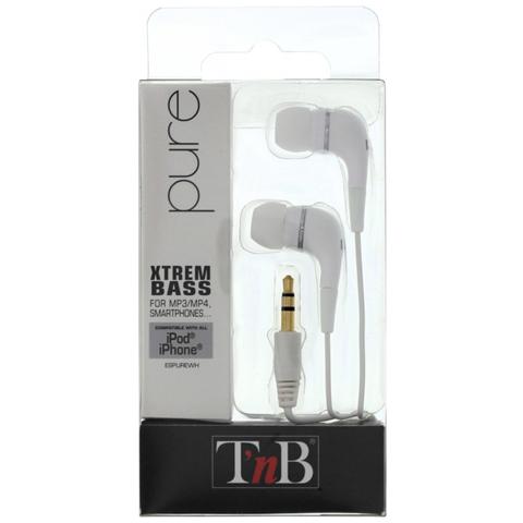 Pure, Stereofonico, Interno orecchio, Bianco, Cablato, Universale, 3.5 mm (1/8")  - Foto 1