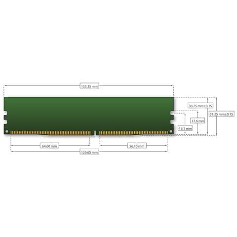 16GB DDR4, DDR4, PC / server, 288-pin DIMM, 1024M x 8, 1 x 16 GB, Heatsink - Foto 1