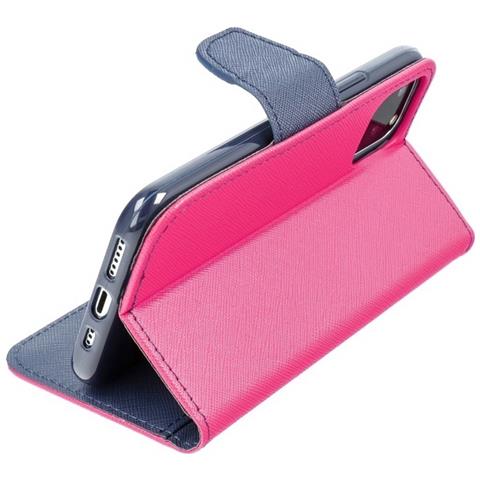 Maxy Custodia Book Orizzontale Silicone Case Per Apple Iphone 13 Pink-navy - Foto 5