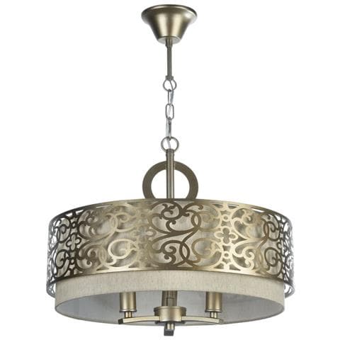 Lampadario Contemporaneo Venera Metallo Ottone 3 Luci Diffusore In Pvc - Foto 1