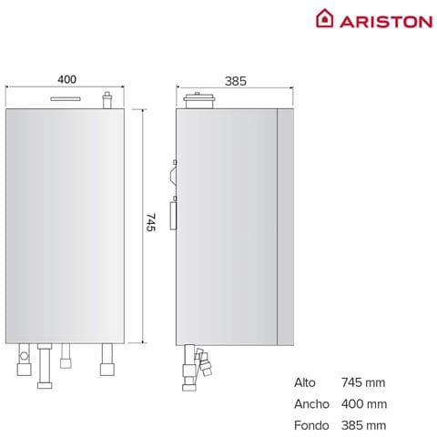 Matis Condens Plus 30 Verticale Senza serbatoio (istantaneo) Sistema di caldaia combinato Bianco - Foto 2