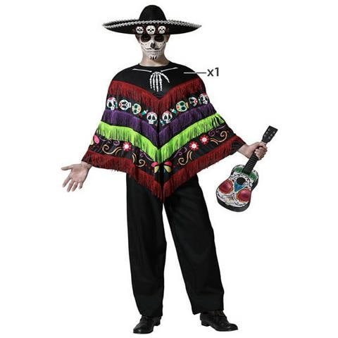 Costume Costume Per Adulti Messico Nero Taglia Unica - Foto 1