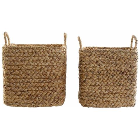 Set Di Cestini Dkd Home Decor Naturale Marrone Boho - Foto 1
