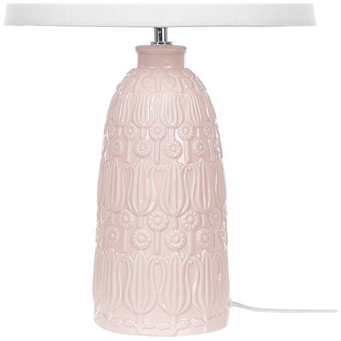 Lampada Da Tavolo Zarima Ceramica Rosa - Foto 2