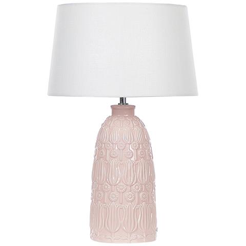Lampada Da Tavolo Zarima Ceramica Rosa - Foto 9