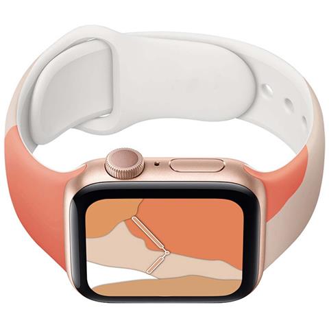 Cinturino Per Apple Watch 38/40/41mm In Tpu Patchwork, Bianco / Rosa - Foto 2