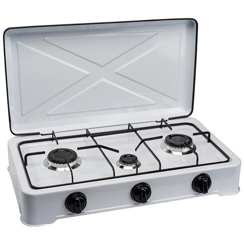 Fornello Cucinino Portatile Bb Gas Gpl A 3 Fuochi In Acciaio Niklas - Foto 2