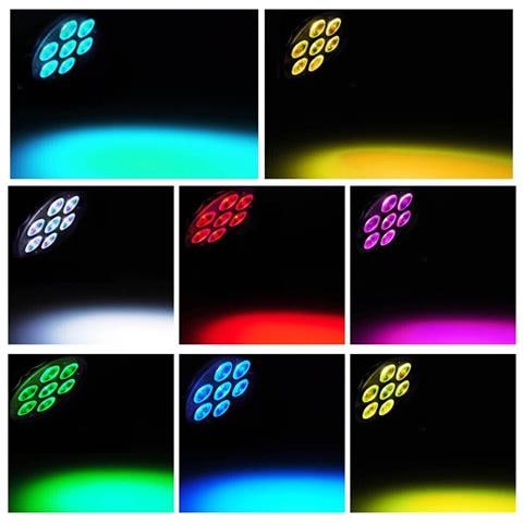 Faro 7 Led Rgb Discoteca Proiettore Luce Rotante Effetti Strobo Ritmo Musica Dmx - Foto 6