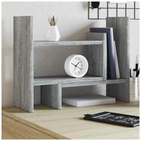 Organizer Scrivania Grigio Sonoma 38,5x17x39 Legno Multistrato - Foto 1