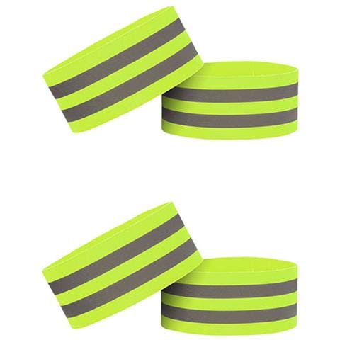 Fascia Da Polso Riflettente Sportiva Da 5 Cm, Verde, Confezione Da 4 Green - Foto 1