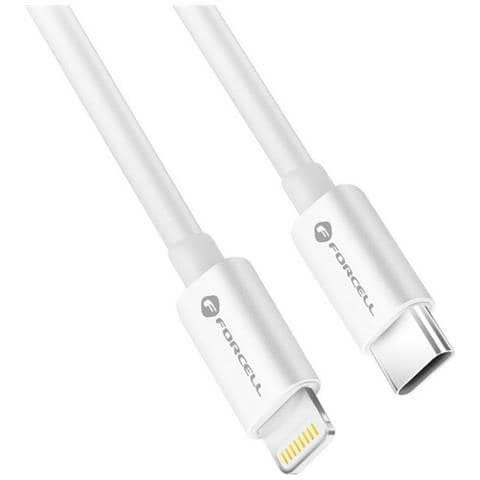Forcell Cavo Certificato Apple Dati E Ricarica Usb-c To Lightning 1m Mfi 30w White Per Iphone Ipad - Foto 2