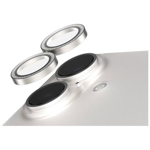 Lens Protector Per Iphone 16/16 Plus Sicuro, Argento - Foto 2