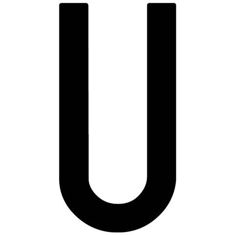 Busta 10 Lettere Adesive ''u'' Per Targa Ripetitrice - Foto 1
