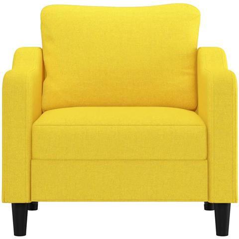 Poltrona Giallo Chiaro 60 Cm In Tessuto - Foto 3