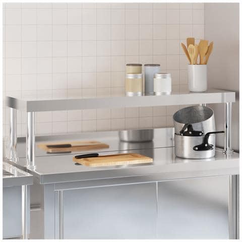 Ripiano Per Tavolo Da Lavoro 110x30x35 Cm In Acciaio Inox - Foto 1