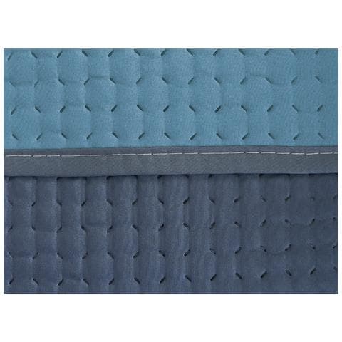 Quilt Trapuntino Estivo 100gr Mq Bicolor Double Face Tinta Unita Modello Cloe Piazza E Mezza Azzurro - Foto 2