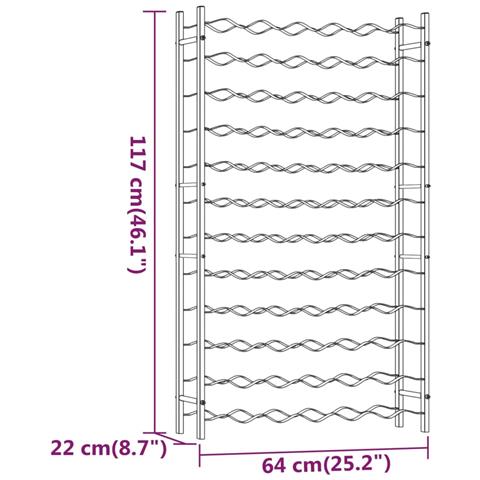 Lusso Casadino -  Portabottiglie Per 72 Bottiglie Metallo Bianco - Foto 8
