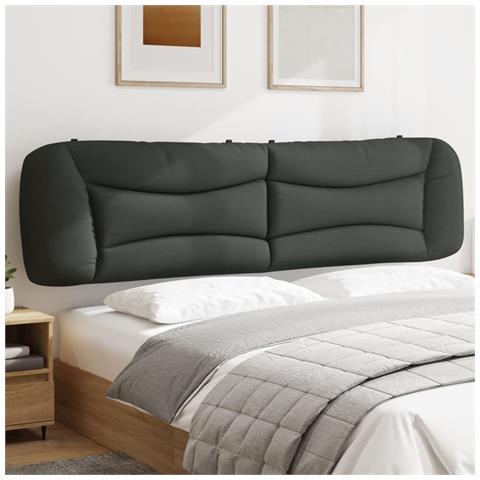 Lusso Casadino -  Cuscino Testiera Hvar Grigio Scuro 200 Cm In Tessuto - Foto 8