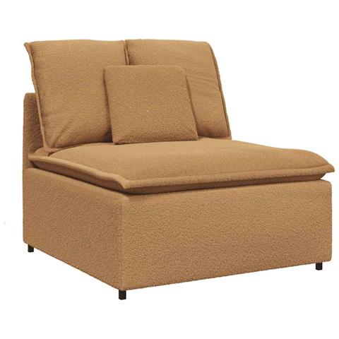 Modulo Centrale Divano Modulare con Cuscini Beige 100 cm - Foto 1