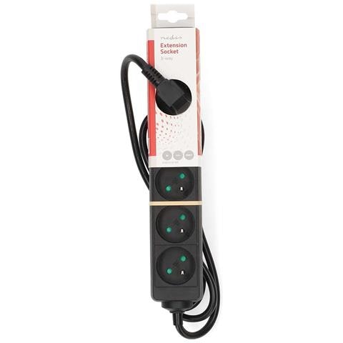 Ciabatta A 6 Vie 3680w 16a Pin Ground 1,5m Tipo E Francia, Nero - Foto 2