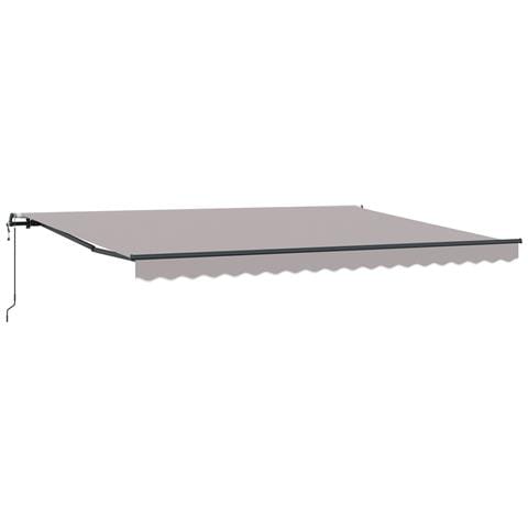 Tenda retrattile automatica  Grigio chiaro 450x300 cm, Tessuto di ricambio per tenda  per telaio 4,5x3 m Grigio chiaro - Foto 1