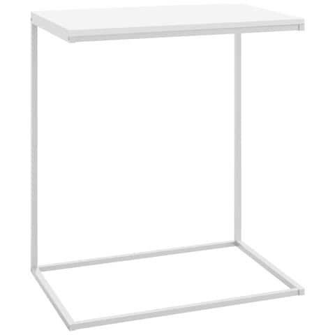 Tavolino Da Salotto Bianco 55x35x66 Cm In Legno Multistrato - Foto 1