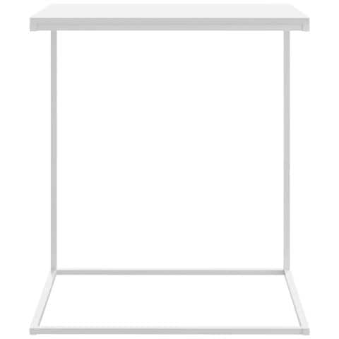 Tavolino Da Salotto Bianco 55x35x66 Cm In Legno Multistrato - Foto 2