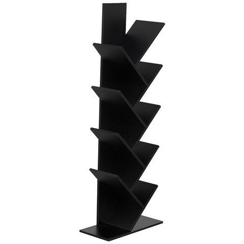 Libreria Inclinata A 8 Ripiani Nero Simone - Foto 1