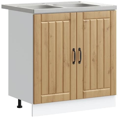 Mobile da cucina Lucca 2 pcs Marrone 80 x 46 x 81.5 cm - Foto 1