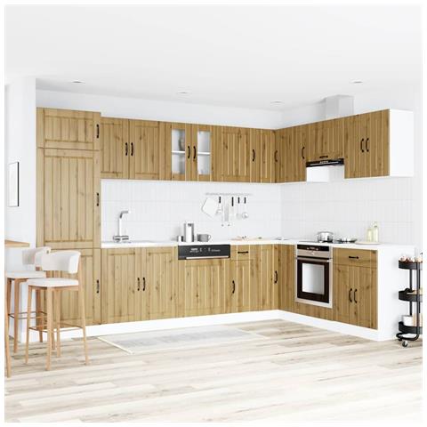 Mobile da cucina Lucca 2 pcs Marrone 80 x 46 x 81.5 cm - Foto 2