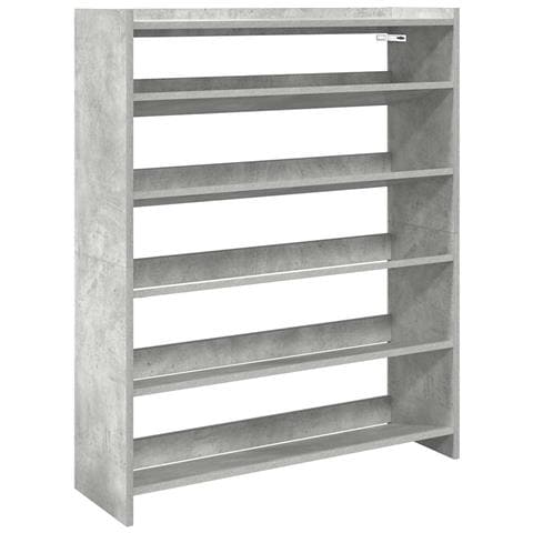 Scarpiera Grigio Cemento 80x25x100 cm in Legno Multistrato - Foto 1