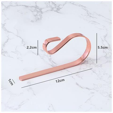 Set Di 10 Ganci In Acciaio Inossidabile Da 12 Cm - Appendi Calze Natalizie E Da Camino Pinkgold - Foto 5