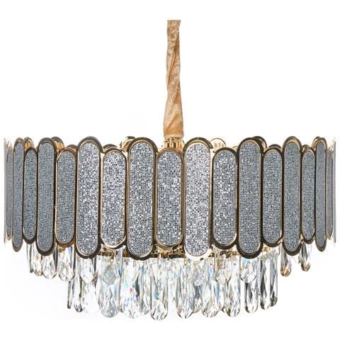 Lampadario Aguarico Vetro Ottone - Foto 2