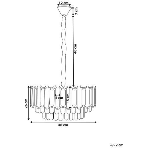 Lampadario Aguarico Vetro Ottone - Foto 7