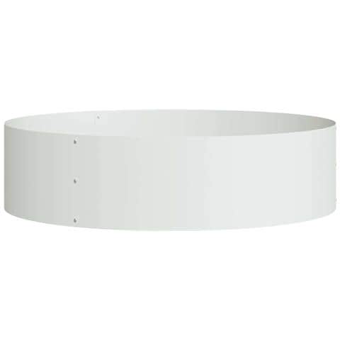 Vaso da giardino Bianco 80 x 80 x 20 cm Acciaio - Foto 1