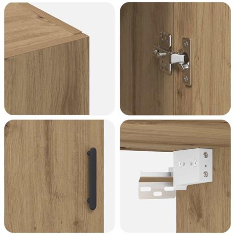 Pensile rovere artigianale 69.5 x 34 x 90 cm Legno multistrato - Foto 9
