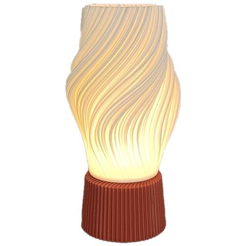 Lampada Da Scrivania Dimmerabile Usb Con Base Stampata In 3d - Luce Ambientale Da Comodino In Stile Nordico - Foto 1