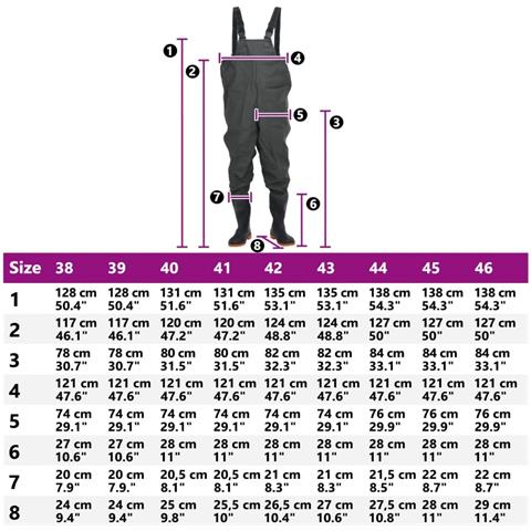 Wader da Pesca con Pettorina e Stivali Verde Scuro Taglia 38 - Foto 9