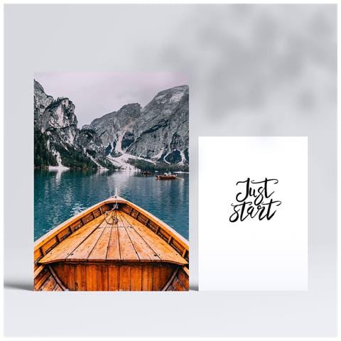 Set Di 6 Stampe Poster Di Winter Lake, Stampe Artistiche Da Parete, Stampe Decorative, Design D'interni Nella Galleria D'arte A3 & A4 Senza Cornice - Foto 2