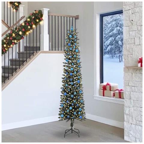 Albero di Natale artificiale con 300 LED Verde 240 cm - Foto 2