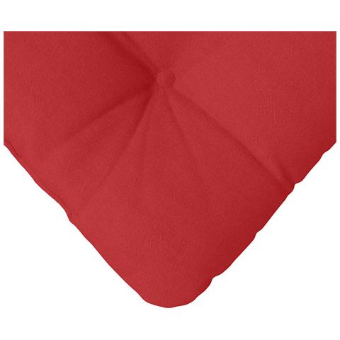 Cuscini per Seduta 4 pcs Rosso 45 x 45 x 12 cm Tessuto - Foto 9