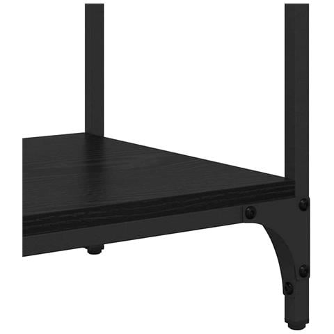Tavolo consolle Rovere Nero 75 x 34,5 x 75 cm Legno multistrato - Foto 9