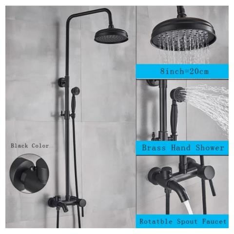 Miscelatore doccia, Blackswan, tipo M68.4, modello nero opaco, misura 20 cm - Foto 2