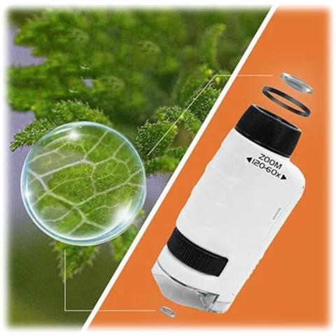 Microscopio educativo portatile per bambini, regalo scientifico - Foto 2