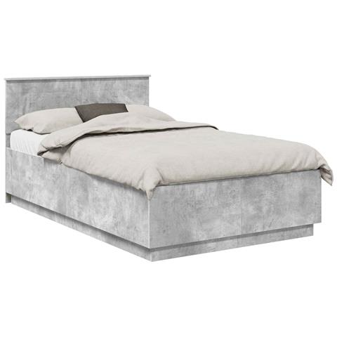 Struttura del letto con testiera Grigio cemento 120 x 190 cm - Foto 1
