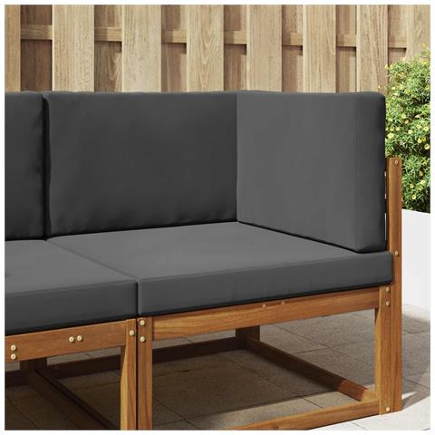 Cuscino per divano da esterno 3 pcs Antracite Poliestere - Foto 2