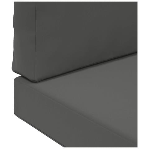 Cuscino per divano da esterno 3 pcs Antracite Poliestere - Foto 9