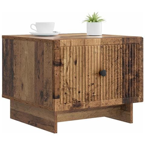 Tavolino da salotto con cassetto Legno antico 49 x 50 x 40 cm - Foto 2
