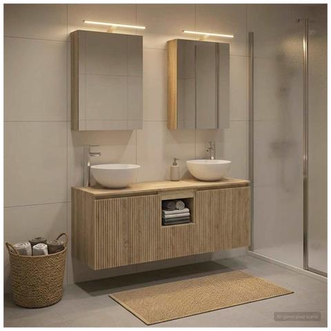 Set di Armadi da Bagno 5 pcs Rovere Sonoma 50 x 14,5 x 70 cm - Foto 2